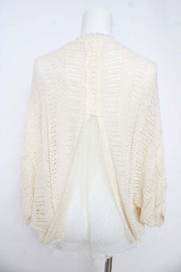 画像2: axes femme / 後ろレースニットドルマントップス  生成り Y-26-03-03-021-AX-TO-SZ-ZY (2)