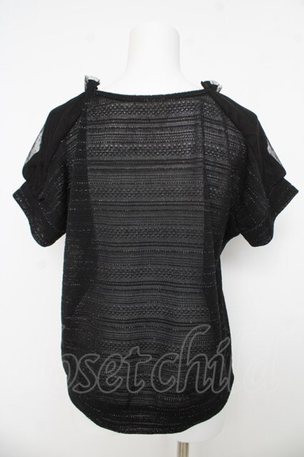 画像2: axes femme / ラメカットソー  黒 Y-26-03-03-022-AX-TO-SZ-ZY (2)