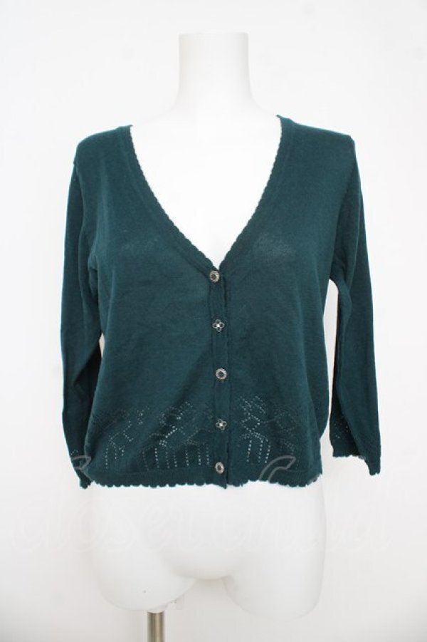 画像1: axes femme / 薄手カーディガン  グリーン Y-26-03-03-023-AX-TO-SZ-ZY (1)