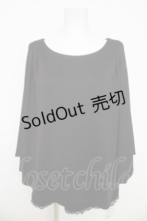 画像: axes femme / ポンチョ風トップス  黒 Y-26-03-03-024-AX-TO-SZ-ZI