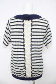 画像2: axes femme / バックレースアップボーダーTシャツ  紺 Y-26-03-03-031-AX-TO-SZ-ZY (2)