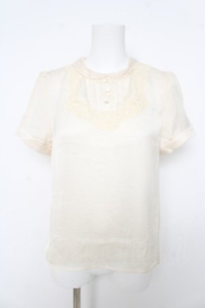 画像: Fi.n.t / シフォンカットソー  生成り Y-26-03-03-043-CA-BL-SZ-ZY