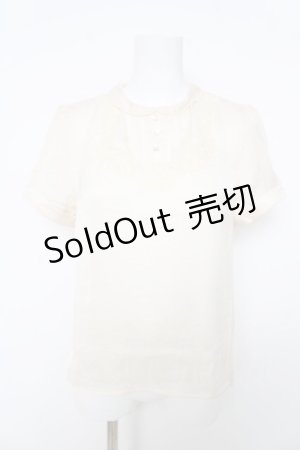 画像: Fi.n.t / シフォンカットソー  生成り Y-26-03-03-043-CA-BL-SZ-ZY