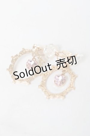 画像: m petit by misako / AMフレームハートイヤリング  ゴールド Y-26-03-06-004-LO-AC-SZ-ZY