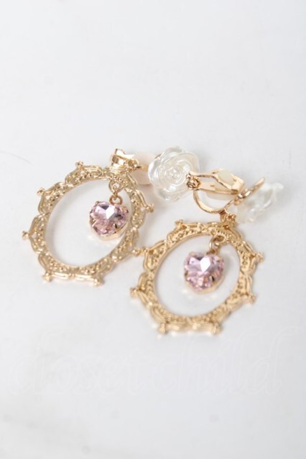 画像1: m petit by misako / AMフレームハートイヤリング  ゴールド Y-26-03-06-004-LO-AC-SZ-ZY (1)