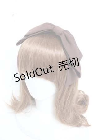 画像: axes femme kawaii / 斜めリボンカチューシャ  ブラウン Y-26-03-06-042-AX-AC-SZ-ZY