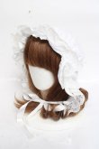 画像1: Fickle Bebe / レースボンネット  白 Y-26-03-06-044-0-AC-SZ-ZY (1)