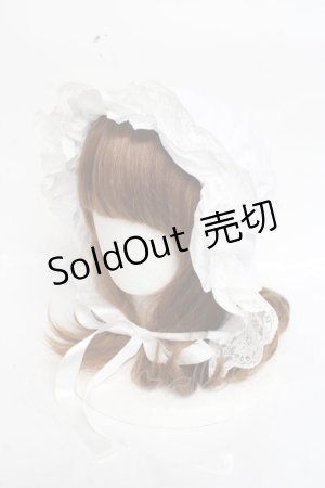 画像: Fickle Bebe / レースボンネット  白 Y-26-03-06-044-0-AC-SZ-ZY