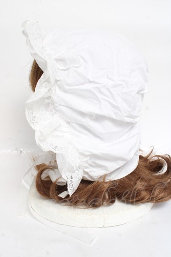 画像2: Fickle Bebe / レースボンネット  白 Y-26-03-06-044-0-AC-SZ-ZY (2)