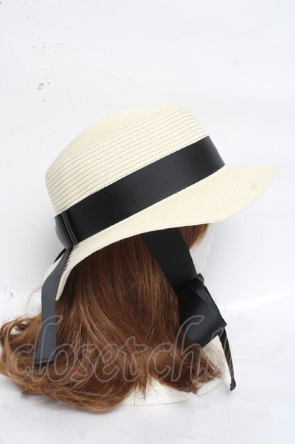 画像4: Ank Rouge / LacyRibbonストローハット   Y-26-03-06-045-CA-AC-SZ-ZY (4)