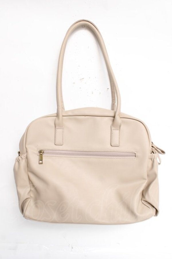 画像2: axes femme / 刺繍入りフリルＡ４トート  ベージュ Y-26-03-06-060-AX-BG-SZ-ZY (2)