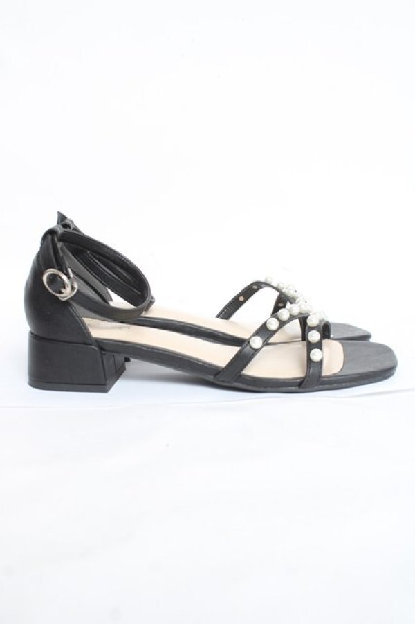 画像4: axes femme / パールストラップサンダル Ｌ 黒 Y-26-03-06-061-AX-SH-SZ-ZY (4)