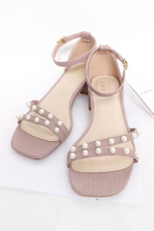 画像: axes femme / パールストラップサンダル Ｌ ピンク Y-26-03-06-062-AX-SH-SZ-ZY