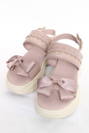 画像: m petit by misako / AMリボンスニーカーサンダル L ピンク Y-26-03-06-065-LO-SH-SZ-ZY