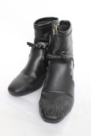 画像: m petit by misako / ショートブーツ L 中黒 Y-26-03-06-070-LO-SH-SZ-ZY