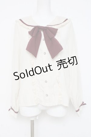 画像: axes femme / レース襟セーラーブラウス  生成り Y-26-03-06-073-AX-BL-SZ-ZY