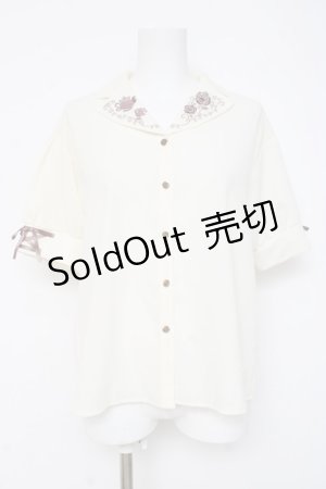 画像: axes femme / 【美女と野獣】刺繍ブラウス  生成り Y-26-03-06-074-AX-BL-SZ-ZS