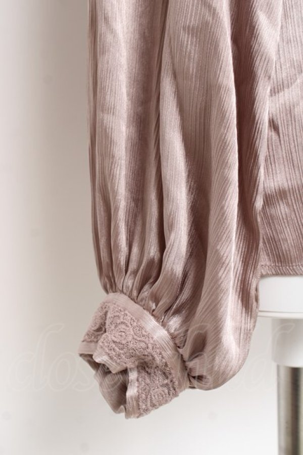 画像4: axes femme / 斜めボタンブラウス  ピンクグレー Y-26-03-06-075-AX-BL-SZ-ZY (4)