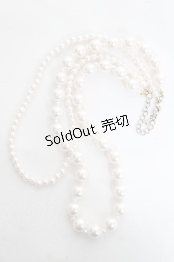 画像2: axes femme / パールネックレス  生成り Y-26-03-06-009-AX-AC-SZ-ZY (2)
