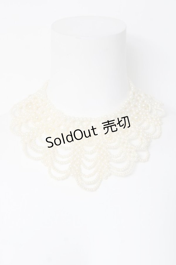 画像1: axes femme / シャンデリアパールネックレス  生成り Y-26-03-06-010-AX-AC-SZ-ZY (1)