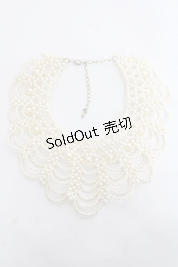 画像2: axes femme / シャンデリアパールネックレス  生成り Y-26-03-06-010-AX-AC-SZ-ZY (2)