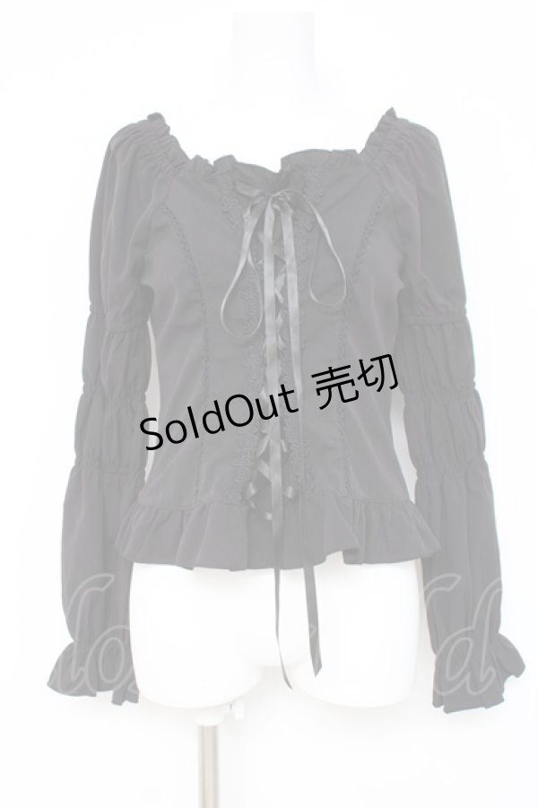 画像1: axes femme / グレースブラウス  黒 Y-26-03-06-083-AX-BL-SZ-ZY (1)