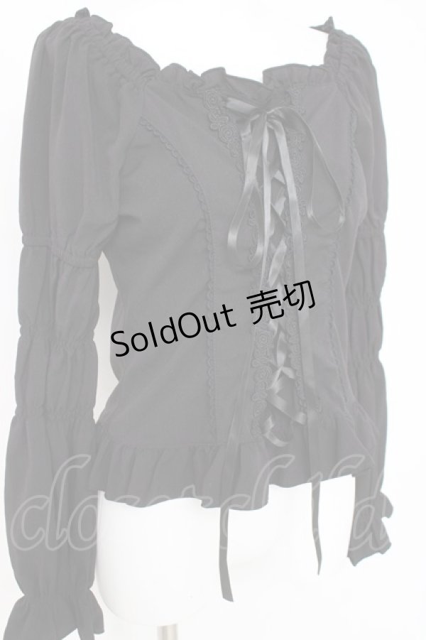 画像3: axes femme / グレースブラウス  黒 Y-26-03-06-083-AX-BL-SZ-ZY (3)