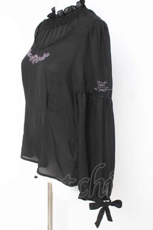 画像2: axes femme POETIQUE / ディズニーヴィランズ/ブラウス  黒 Y-26-03-06-084-AX-BL-SZ-ZY (2)