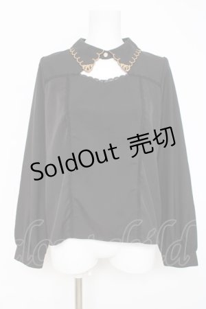 画像: axes femme POETIQUE / プレッツェル刺繍ブラウス  黒 Y-26-03-06-086-AX-BL-SZ-ZY