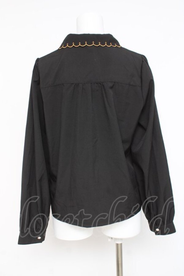 画像2: axes femme POETIQUE / プレッツェル刺繍ブラウス  黒 Y-26-03-06-086-AX-BL-SZ-ZY (2)