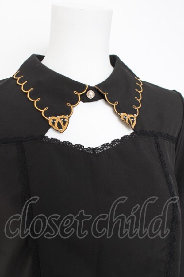 画像3: axes femme POETIQUE / プレッツェル刺繍ブラウス  黒 Y-26-03-06-086-AX-BL-SZ-ZY (3)