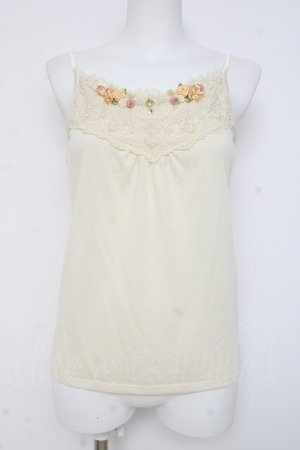 画像: axes femme / ガーデンキャミ  生成り Y-26-03-06-087-AX-TO-SZ-ZY