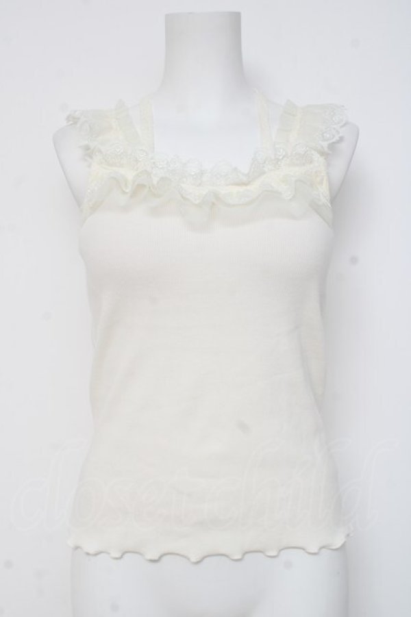 画像1: axes femme / パット付きキャミ  生成り Y-26-03-06-089-AX-TO-SZ-ZY (1)