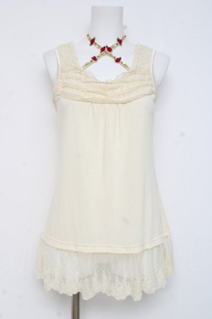 画像: axes femme / プチローズホルタータンクトップ  生成り Y-26-03-06-091-AX-TO-SZ-ZY