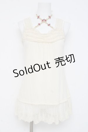 画像: axes femme / プチローズホルタータンクトップ  生成り Y-26-03-06-091-AX-TO-SZ-ZY