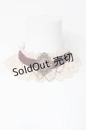 画像: axes femme / バラカメオチョーカー  ワイン Y-26-03-06-012-AX-AC-SZ-ZY