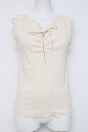 画像: axes femme / ギャザーコットンタンク  生成り Y-26-03-06-092-AX-TO-SZ-ZY