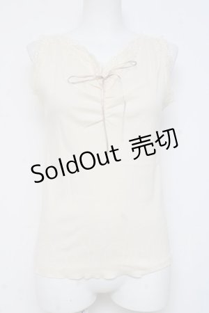 画像: axes femme / ギャザーコットンタンク  生成り Y-26-03-06-092-AX-TO-SZ-ZY