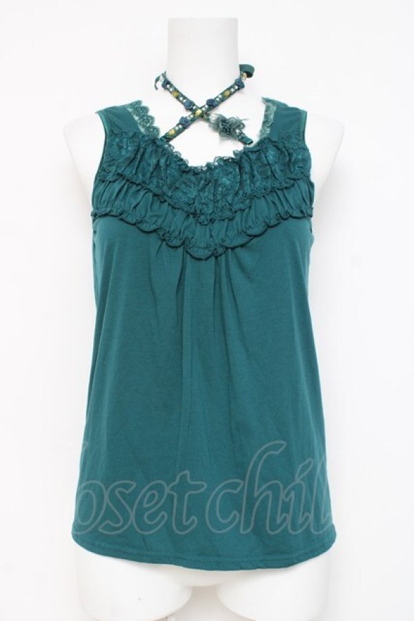 画像1: axes femme / プチローズキャミ  グリーン Y-26-03-06-093-AX-TO-SZ-ZY (1)