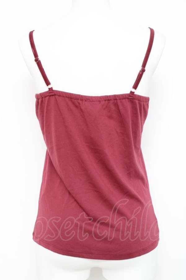 画像2: axes femme / 刺繍レースキャミ  ワイン Y-26-03-06-095-AX-TO-SZ-ZY (2)