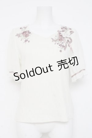 画像: axes femme / パピヨンフルール刺繍プルオーバー  生成り Y-26-03-06-096-AX-TO-SZ-ZY