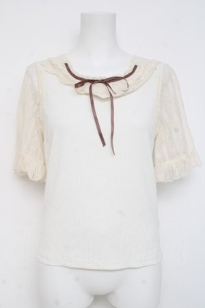 画像: axes femme / 20thレース使いトップス  生成り Y-26-03-06-097-AX-TO-SZ-ZY