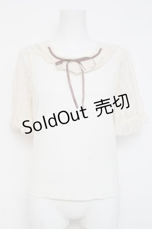 画像: axes femme / 20thレース使いトップス  生成り Y-26-03-06-097-AX-TO-SZ-ZY