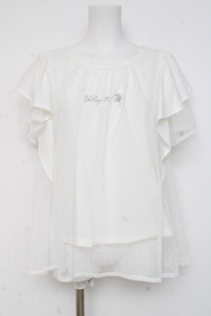 画像: axes femme / チュール重ねトップス  白 Y-26-03-06-098-AX-TO-SZ-ZY