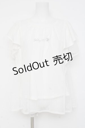 画像: axes femme / チュール重ねトップス  白 Y-26-03-06-098-AX-TO-SZ-ZS