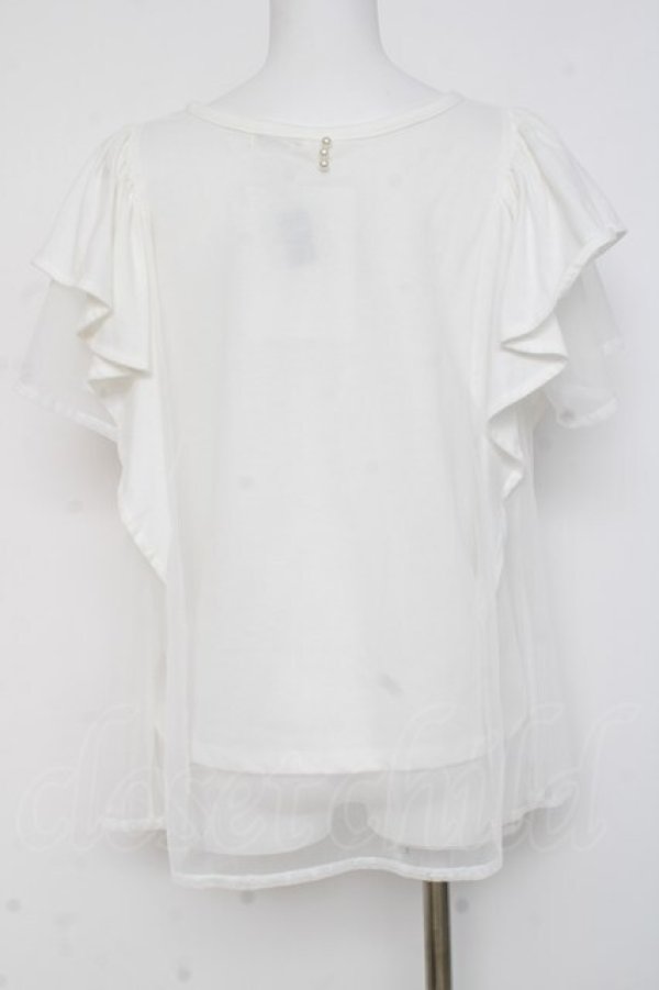 画像2: axes femme / チュール重ねトップス  白 Y-26-03-06-098-AX-TO-SZ-ZY (2)