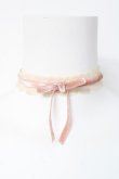 画像1: axes femme / リボンチョーカー  ピンク Y-26-03-06-013-AX-AC-SZ-ZY (1)