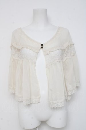 画像: axes femme / 20th/レース使いケープ  生成り Y-26-03-06-099-AX-TO-SZ-ZY