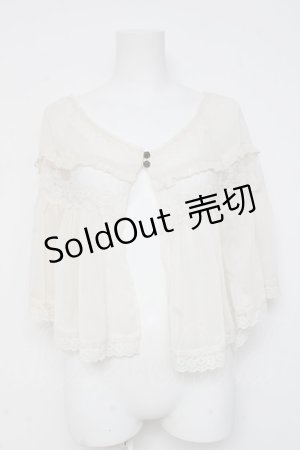 画像: axes femme / 20th/レース使いケープ  生成り Y-26-03-06-099-AX-TO-SZ-ZY
