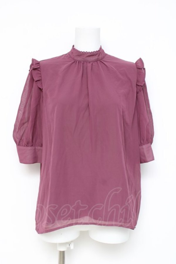 画像1: axes femme NOSTALGIE / バックリボン肩フリルブラウス  ピンク Y-26-03-06-103-AX-TO-SZ-ZY (1)